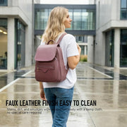 Women’s PU Leather Mini Backpack Purse With Multiple Pockets