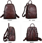 Vintage Genuine Leather Women’s Backpack Daypack