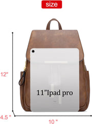 Vegan Leather Backpack Purse for Women with Pendant