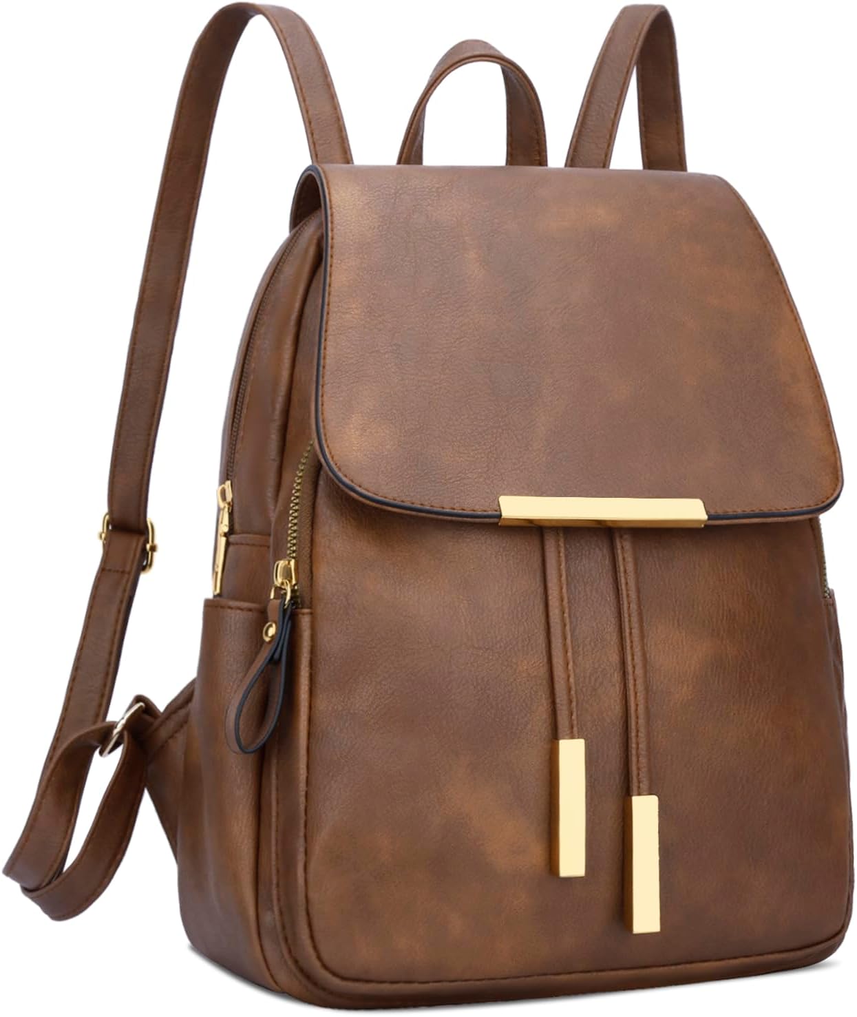 Vegan Leather Backpack Purse for Women with Pendant