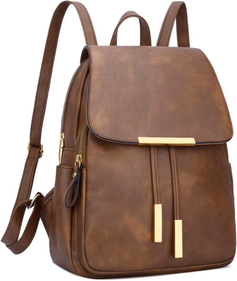 Vegan Leather Backpack Purse for Women with Pendant
