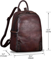 Vintage Genuine Leather Women’s Backpack Daypack