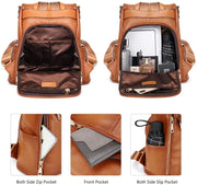 Women’s Anti-Theft Leather Backpack Purse Handbag