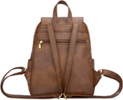 Vegan Leather Backpack Purse for Women with Pendant