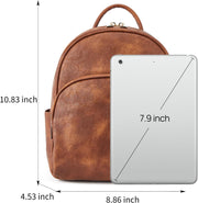 Small Vegan Leather Mini Backpack Purse for Women