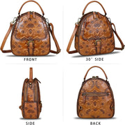 Women’s Genuine Leather Vintage Backpack Purse