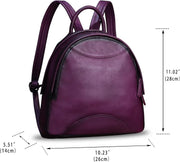 Genuine Leather Mini Backpack Purse for Women