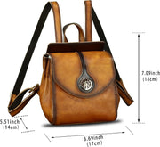 Genuine Leather Mini Backpack Purse for Women