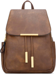 Vegan Leather Backpack Purse for Women with Pendant