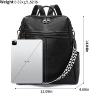 Women’s PU Leather Backpack Purse – Anti-Theft Travel Bag