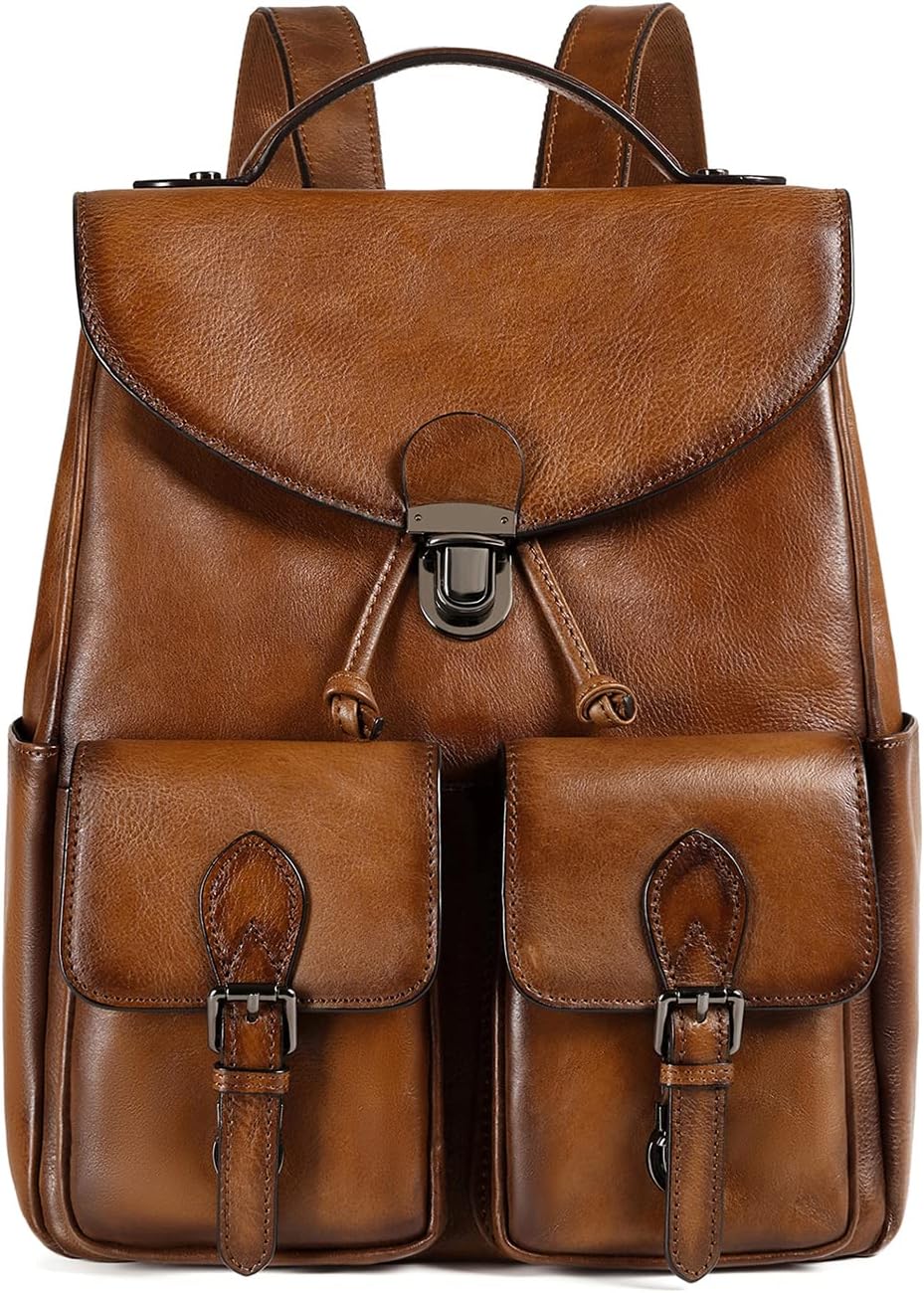 Women’s Vintage Full Grain Leather Backpack Purse