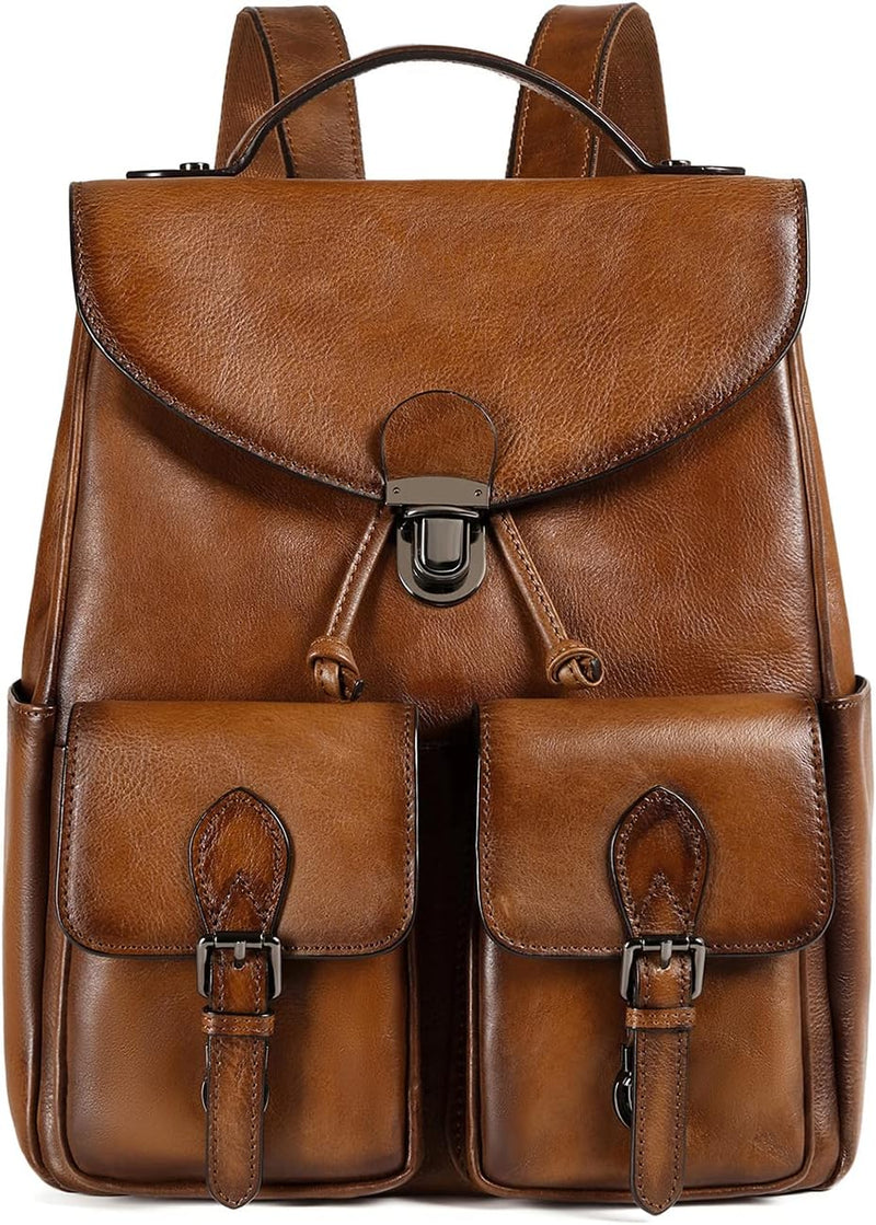 Women’s Vintage Full Grain Leather Backpack Purse