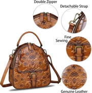 Women’s Genuine Leather Vintage Backpack Purse