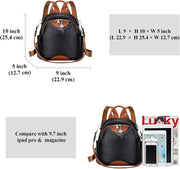 Women’s Genuine Leather Convertible Backpack Purse