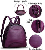 Genuine Leather Mini Backpack Purse for Women