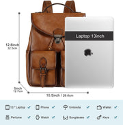 Women’s Vintage Full Grain Leather Backpack Purse