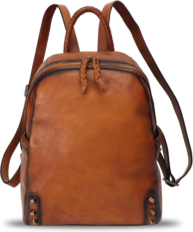 Women’s Genuine Leather Backpack Purse Vintage Rucksack