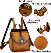 Genuine Leather Mini Backpack Purse for Women