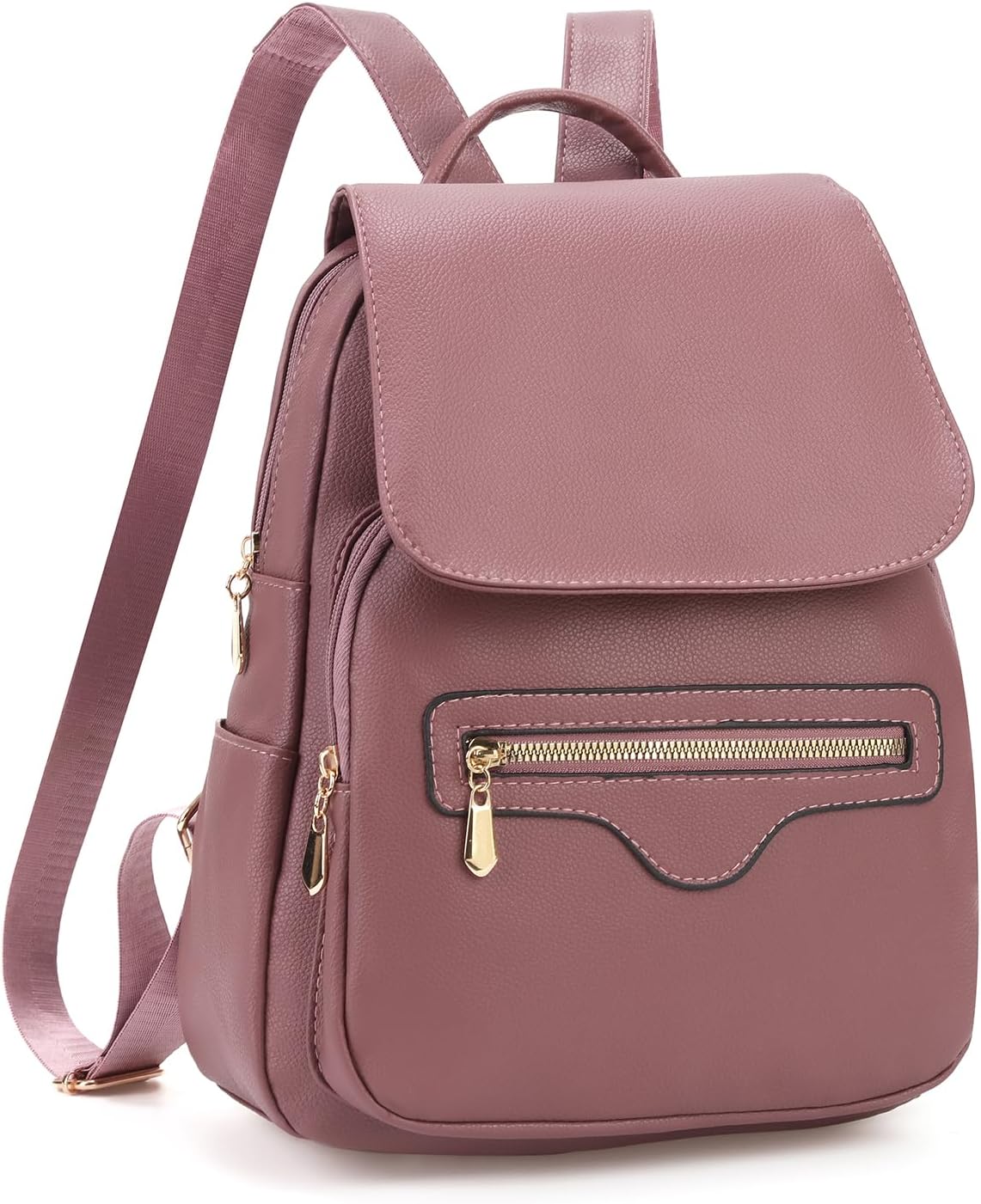 Women’s PU Leather Mini Backpack Purse With Multiple Pockets