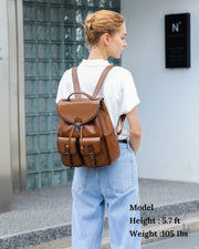 Women’s Vintage Full Grain Leather Backpack Purse