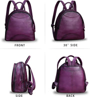 Genuine Leather Mini Backpack Purse for Women