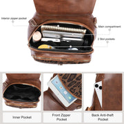 Women’s Mini PU Leather Backpack Purse with Leopard Print