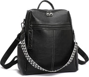 Women’s PU Leather Backpack Purse – Anti-Theft Travel Bag