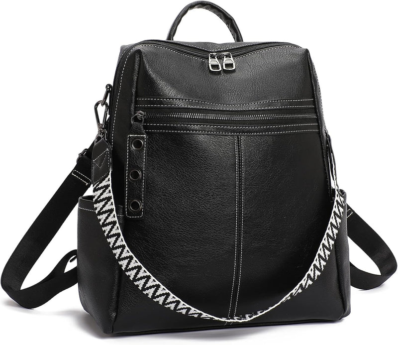 Women’s PU Leather Backpack Purse – Anti-Theft Travel Bag