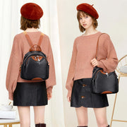 Women’s Genuine Leather Convertible Backpack Purse