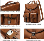 Women’s Vintage Full Grain Leather Backpack Purse