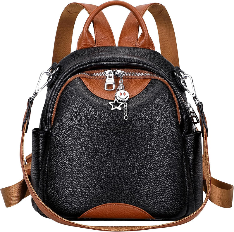 Women’s Genuine Leather Convertible Backpack Purse