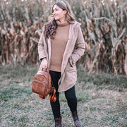 Small Vegan Leather Mini Backpack Purse for Women