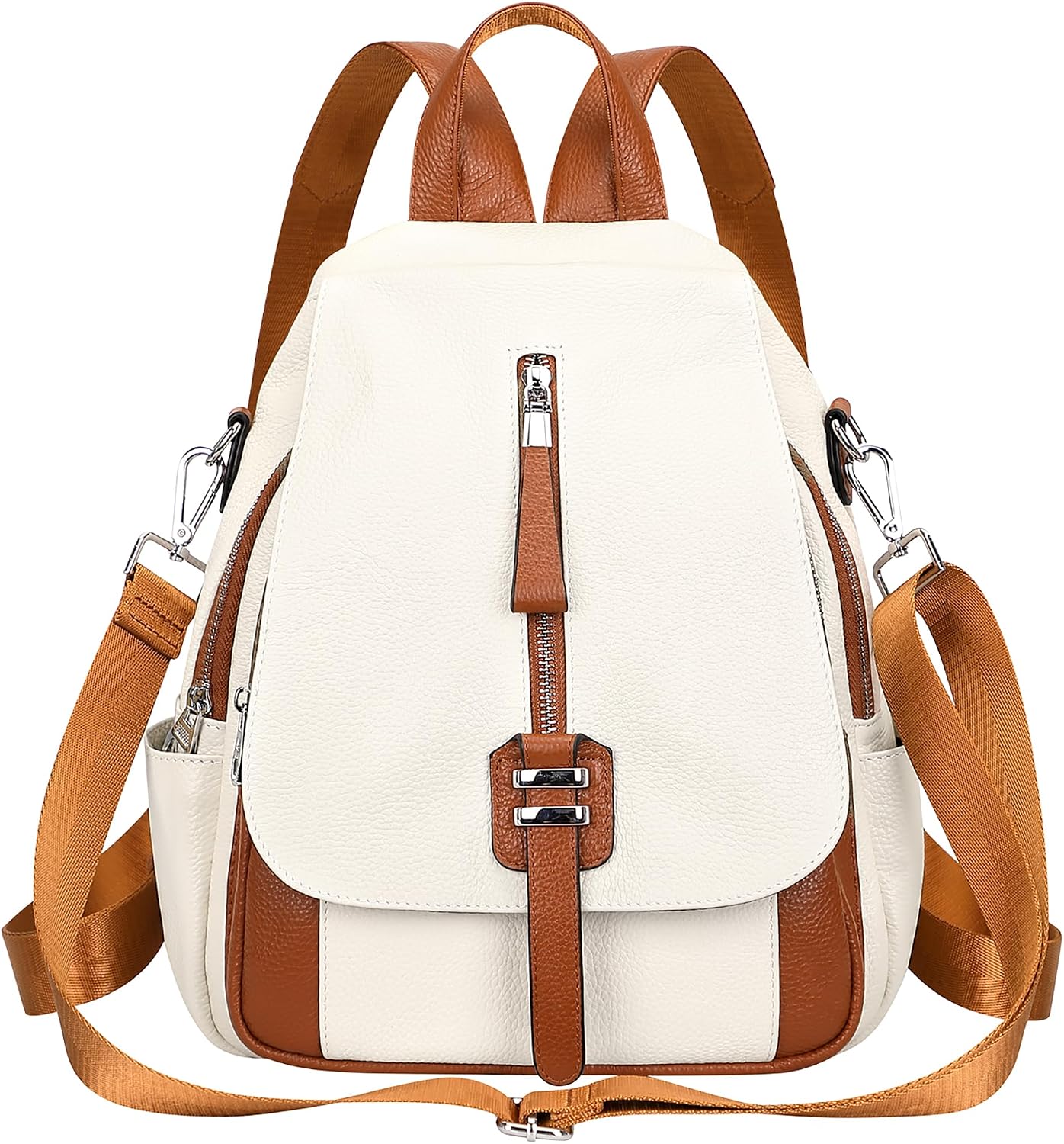 Genuine Leather Women’s Convertible Backpack Purse