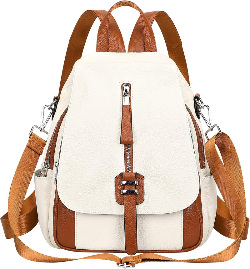 Genuine Leather Women’s Convertible Backpack Purse