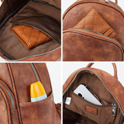 Small Vegan Leather Mini Backpack Purse for Women